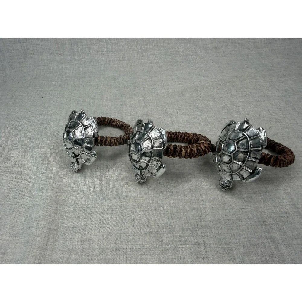 Coastal Ocean Napkin Rings Sea Turtles Set Of 3